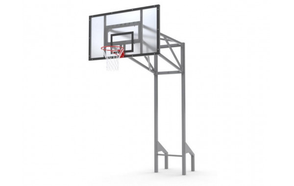 Стойка баскетбольная уличная усиленная со щитом из оргстекла, кольцом и сеткой Spektr Sport 600_380