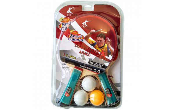 Набор для настольного тенниса (2 ракетки 3 шарика) Sportex T07534 600_380