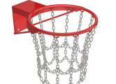 Кольцо баскетбольное Atlet антивандальное с сеткой из цепей IMP-A85
