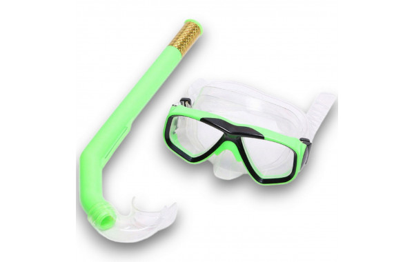 Набор для плавания детский Sportex маска+трубка (ПВХ) E41218 зеленый 600_380