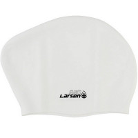 Шапочка плавательная для длинных волос Larsen SC804 белый