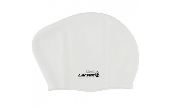 Шапочка плавательная для длинных волос Larsen SC804 белый 600_380