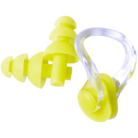 Набор для плавания в боксе, беруши и зажим для носа (желтый) Sportex E36867-4