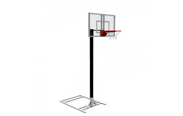 Стойка баскетбольная мобильная со щитом 1200х900 мм поликарбонат (белая разметка) Dinamika ZSO-003126 600_380
