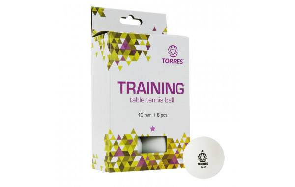 Мяч для настольного тенниса Torres Training 1* TT21016 6 шт, белый 600_380