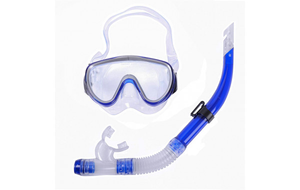 Набор для плавания взрослый Sportex маска+трубка (ПВХ) E39224 синий 600_380