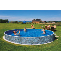 Морозоустойчивый бассейн Azuro Stone круглый 4,6х1,2 м Comfort