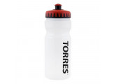 Бутылка для воды Torres 550 мл SS1027 прозрачная, красно-черная крышка