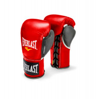 Перчатки боевые Everlast Powerlock 8oz красный/серый 27108070000