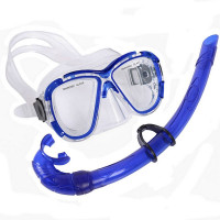 Набор для плавания взрослый Sportex маска+трубка (ПВХ) E39230 синий