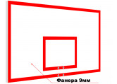 Щит баскетбольный игровой из фанеры на металлическом каркасе Glav 01.206