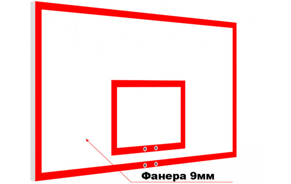 Щит баскетбольный игровой из фанеры на металлическом каркасе Glav 01.206 600_380