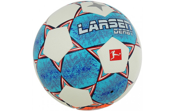 Мяч футбольный Larsen Derby White/Orange/Blue 600_380