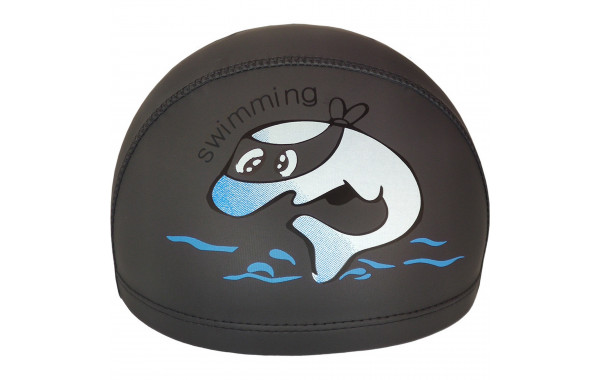 Шапочка для плавания детская Sportex Дельфин (ПУ) E41280 черный 600_380