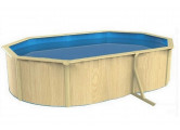 Морозоустойчивый бассейн овальный 730x360x130см Poolmagic Wood Basic