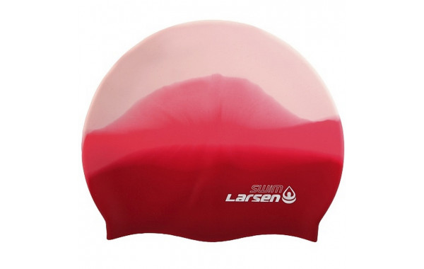 Шапочка плавательная Larsen MC33 розовый\белый 600_380