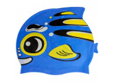 Шапочка для плавания Sportex B31573 детская силикон (синяя Рыбка)