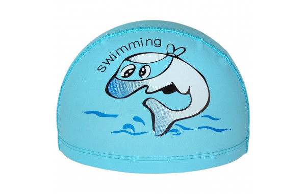 Шапочка для плавания детская Sportex Дельфин (ПУ) E41282 аквамарин 600_380