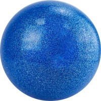 Мяч для художественной гимнастики однотонный d15см AGP-15-01 ПВХ, синий с блестками