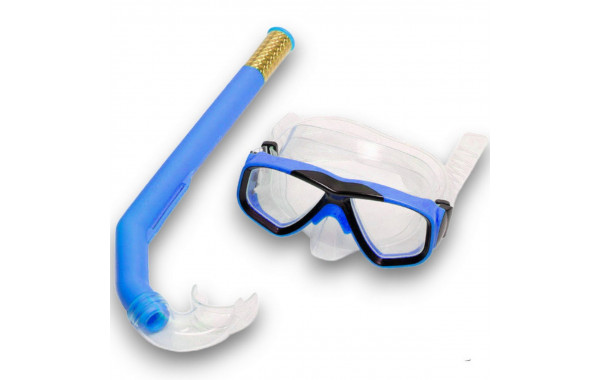 Набор для плавания детский Sportex маска+трубка (ПВХ) E41216 синий 600_380