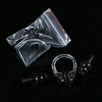 Набор для плавания в zip-lock, беруши и зажим для носа (черный) Sportex E36868-6