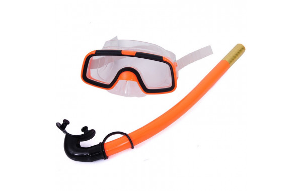 Набор для плавания детский Sportex маска+трубка (ПВХ) E33168 оранжевый 600_380