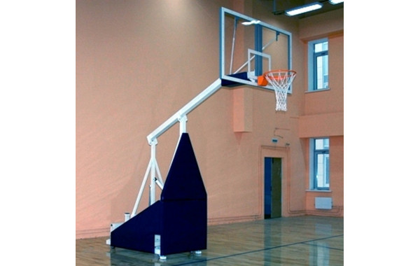 Стойка баскетбольная игровая мобильная складная с гидромеханизмом Atlet вынос 165 см, с противовесами IMP-A18L 600_380