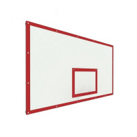 Щит баскетбольный игровой 180х105см фанера 18мм, на раме (разметка  красная) Dinamika ZSO-004373