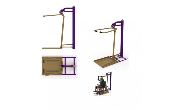 Тренажер для инвалидов-колясочников Вертикальная тяга Hercules УТМ-003 600_380