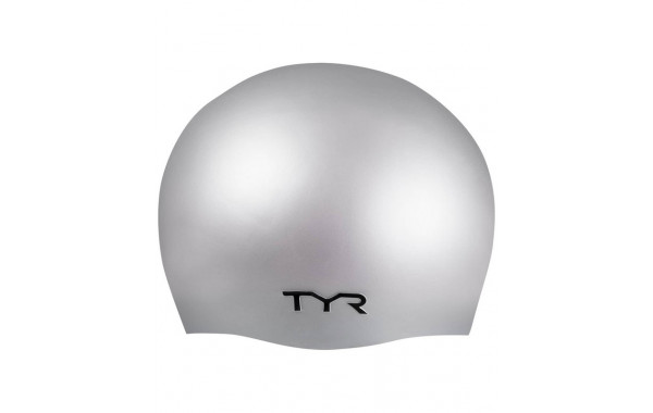 Шапочка для плавания TYR Wrinkle Free Silicone Cap, силикон, LCS\040 серебристый 600_380
