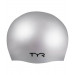 Шапочка для плавания TYR Wrinkle Free Silicone Cap, силикон, LCS\040 серебристый 75_75