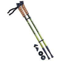 Палки для скандинавской ходьбы Berger Forester, 67-135 см, 3-секционные, болотный/жёлтый