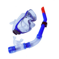 Набор для плавания Sportex взрослый, маска+трубка (ПВХ) E39248-1 синий