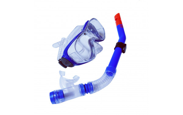 Набор для плавания Sportex взрослый, маска+трубка (ПВХ) E39248-1 синий 600_380