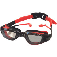 Очки для плавания Sportex взрослые E38885-4 мультиколор (черно\красные)