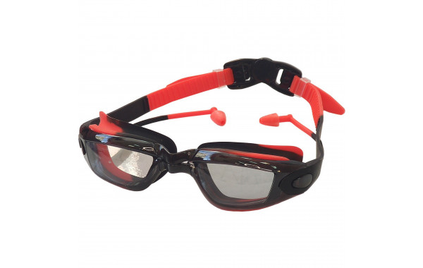 Очки для плавания Sportex взрослые E38885-4 мультиколор (черно\красные) 600_380
