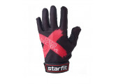 Перчатки для фитнеса Star Fit WG-104, с пальцами, черный/красный