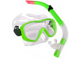 Набор для плавания маска+трубка Sportex E33109-2 зеленый, (ПВХ)