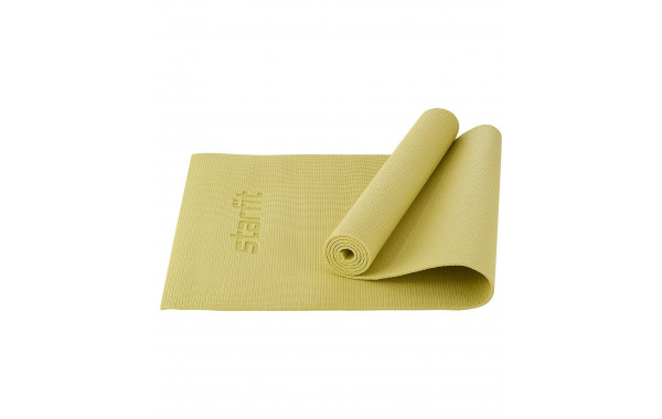 Коврик для йоги и фитнеса 173x61x0,6см Star Fit PVC FM-101 желтый пастель 600_380
