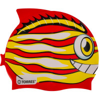 Шапочка для плавания детская Torres Junior, силикон SW-12206RD красный