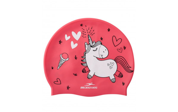 Шапочка для плавания 25DEGREES Pony Pink, силикон, детский 600_380