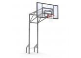 Стойка баскетбольная уличная усиленная со щитом из оргстекла, кольцом и сеткой Spektr Sport SP D 413