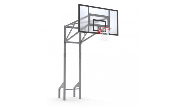 Стойка баскетбольная уличная усиленная со щитом из оргстекла, кольцом и сеткой Spektr Sport SP D 413 600_380