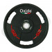 Диск олимпийский Oxide Fitness OWP02 D50мм полиуретановый, с 3-мя хватами, черный 25кг. 75_75