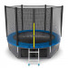 Батут с внешней сеткой и лестницей EVO Jump External 8ft+ нижняя сеть, синий 75_75