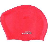 Шапочка плавательная для длинных волос Larsen SC804 красный