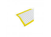 Сетка для пляжного волейбола, 2,8мм, черная, тент желтого цвета с 4-х сторон, с тросом Ellada М396В