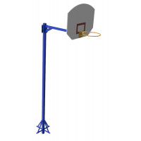Стойка баскетбольная ФСИ уличная, с регулировкой положения щита, фанера влагостойкая овал 9004