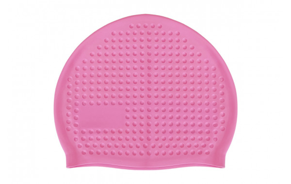 Шапочка для плавания Sportex Big силиконовая массажная, взрослая E42817 розовый 600_380
