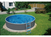 Морозоустойчивый бассейн Azuro Graphite круглый 5.0x1.2 м Premium